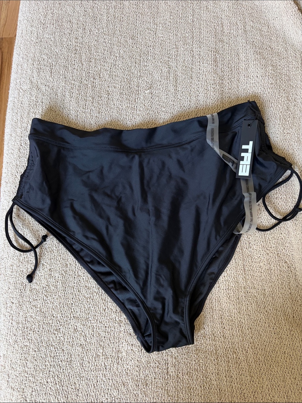 TA3 Cinchy Black Bikini Bottoms 2X Shapewear cinched snatched full coverage